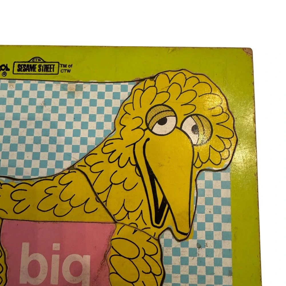 Playskool Sesame‎ Street Big Bird Little Bird 13 Piece Wood Puzzle 3 5 Years